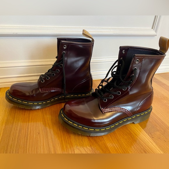 Dr. Martens Shoes - Dr. Martens 1460 8-Eye Vegan Boot -  Cherry Red Women’s Size 7 (EU 38) 🍒